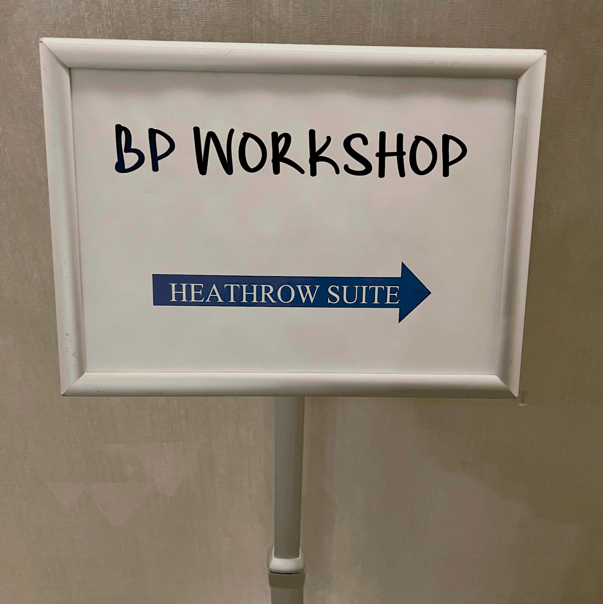 Secure, controlled workshop environment with clear signposting Secure, controlled workshop environment with clear signposting