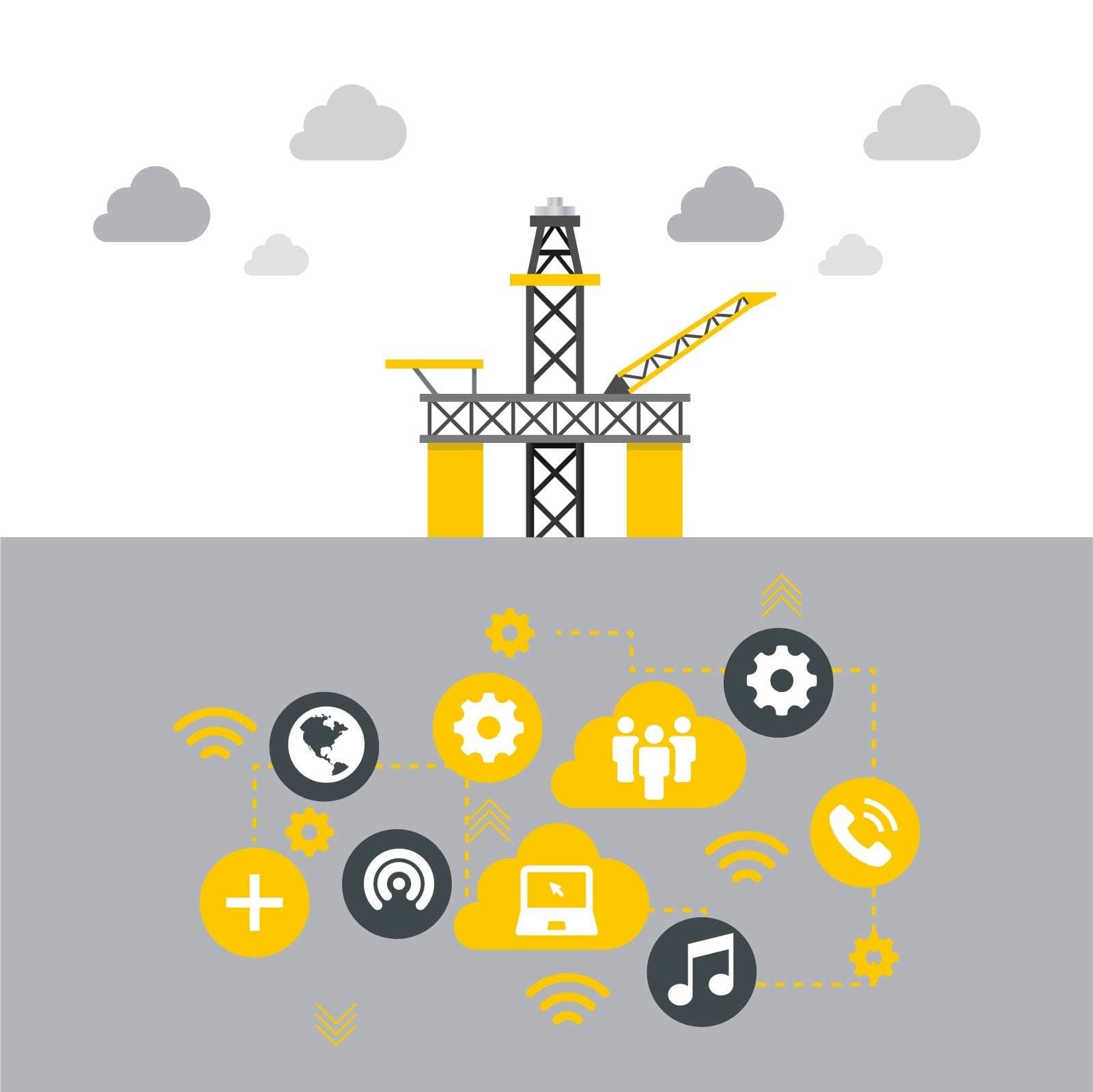 Data analytics for oil and gas business transformation Data analytics concept illustrating customer insights for business transformation in oil and gas