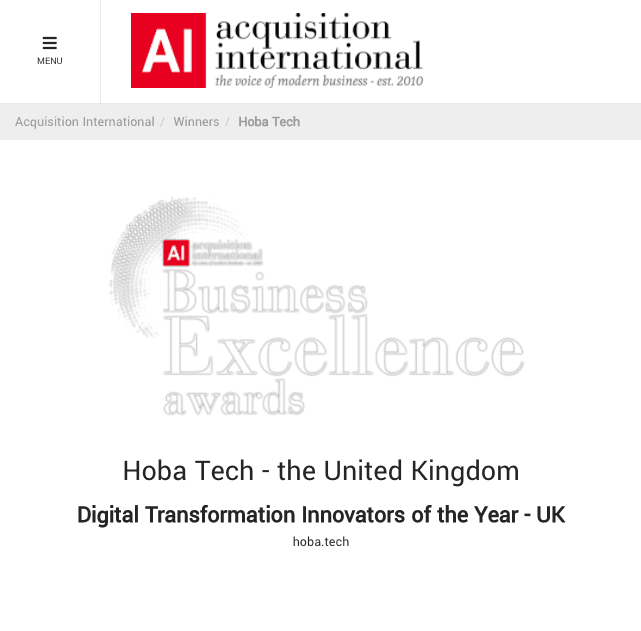 Acquisition International 2022 Business Excellence Awards white sign square display Acquisition International 2022 Business Excellence Awards white sign square display