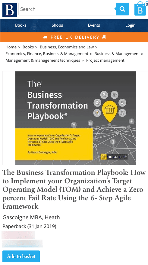 BlackWell's Now Stocks The Business Transformation Playbook