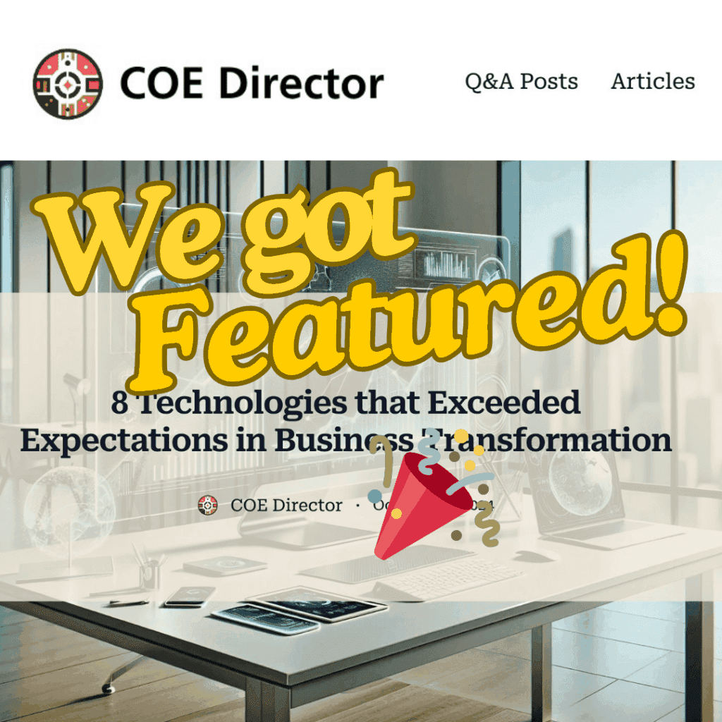 Heath Gascoigne Featured in COE Director: 8 Technologies Exceeding Expectations in Business Transformation Heath Gascoigne Featured in COE Director: 8 Technologies Exceeding Expectations in Business Transformation