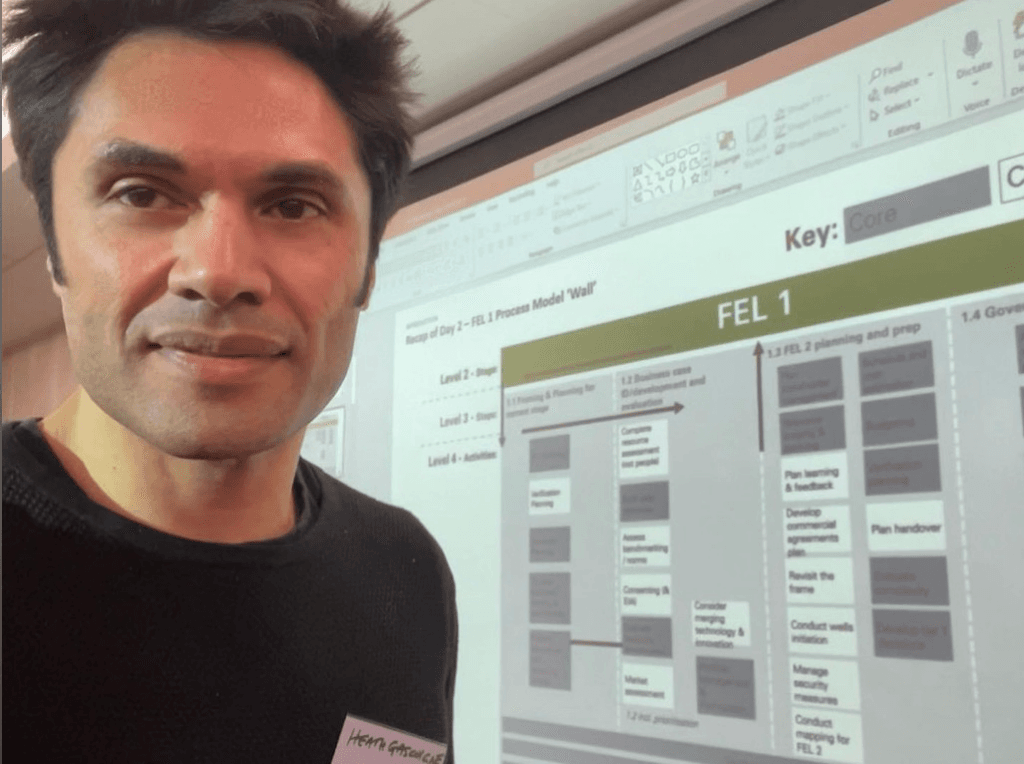 Heath presenting the HOBA Business Transformation model, illustrating the comprehensive business-led framework for agile transformation. Heath presenting the HOBA Business Transformation model, illustrating the comprehensive business-led framework for agile transformation.