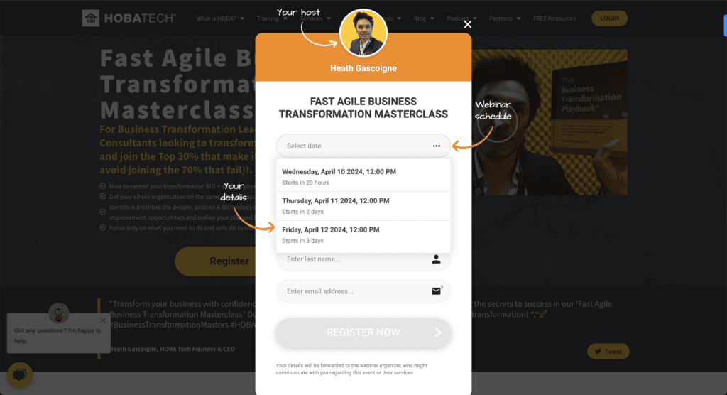 Fast Agile Transformation Website Registration Form Fast Agile Transformation Website Registration Form