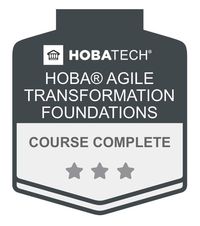 Agile Foundations Badge HOBA Foundations Badge clipped view for agile business transformation introduction