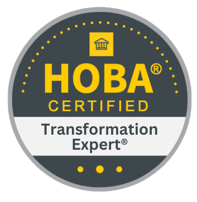 HOBA Certified Business Transformation Expert Badge HOBA Certified Business Transformation Expert Badge for executive coaching professionals