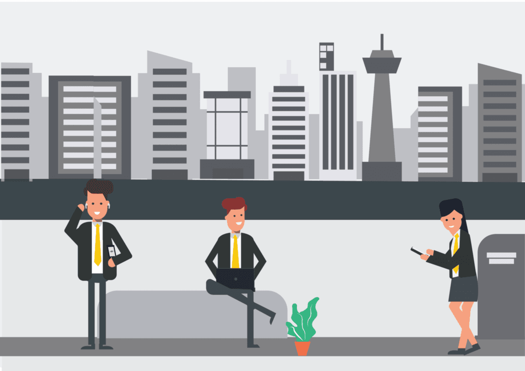 How digital transformation is changing the world, illustrating smart cities and infrastructure powered by HOBA.