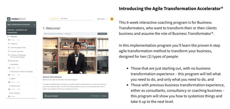 Introducing 6-Week Agile Transformation Accelerator Introducing 6-Week Agile Transformation Accelerator