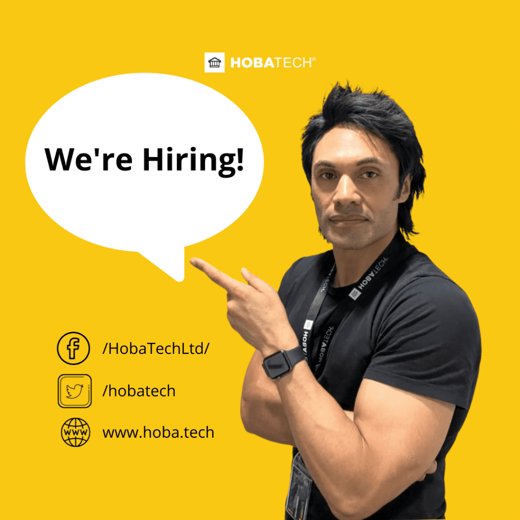 HOBA TECH hiring for business transformation careers We are hiring square graphic for business transformation careers at HOBA TECH