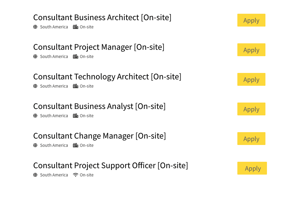 We're Hiring - South America (On-site) We're Hiring - South America (On-site)