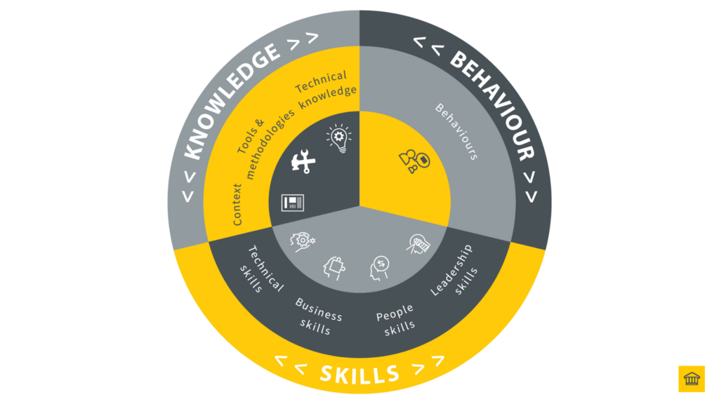 HOBA Competency Circle illustrating essential skills for effective business transformation and professional development