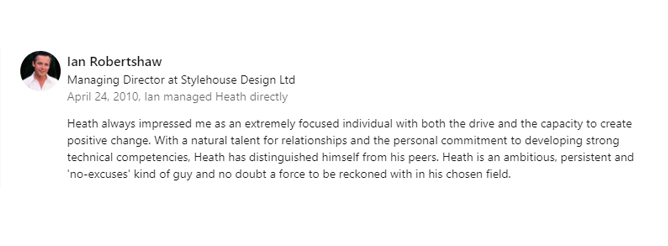 LinkedIn recommendation 10