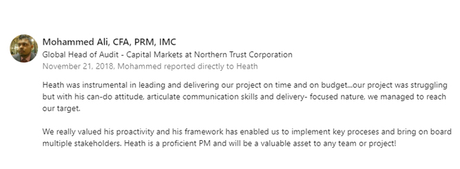 LinkedIn recommendation 5