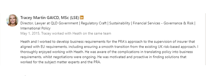 LinkedIn recommendation 6