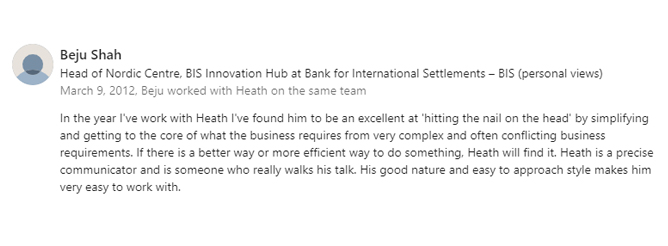 LinkedIn recommendation 7