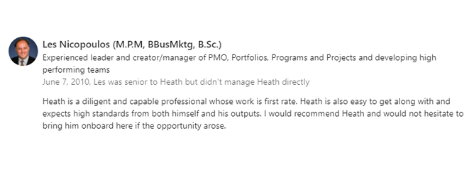 LinkedIn recommendation 8