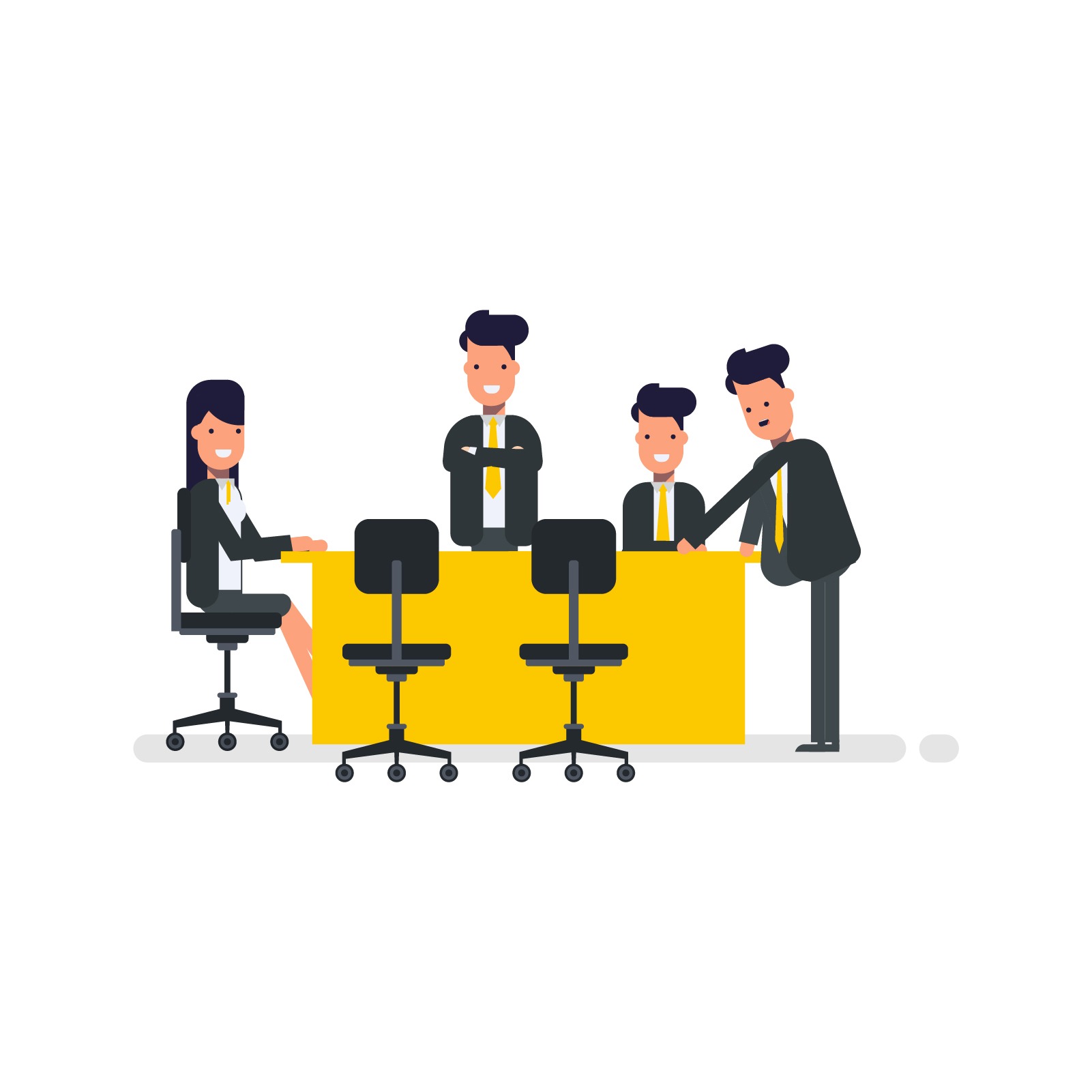 Concept of Coworking Business Meeting Vector Image