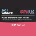 Business Awards UK Digital Transformation Awards Community Impact through Digital Transformation Winner HOBA Tech 🏆