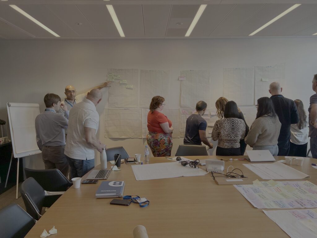 Team mapping ESG ratings supervision processes during operating-model workshop