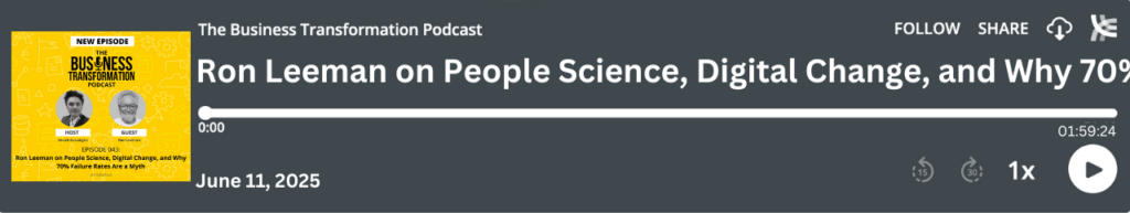 The Business Transformation PodcastEpisode 043-Ron Leeman