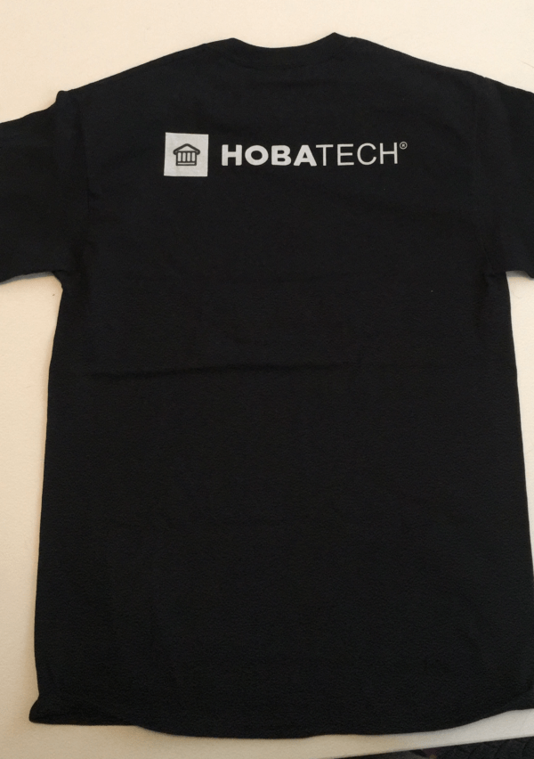 HOBA TECH-Tee Shirt Black Logo Back