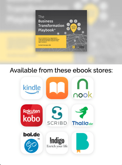 The Business Transformation Playbook-Now Available from these Ebook Stores