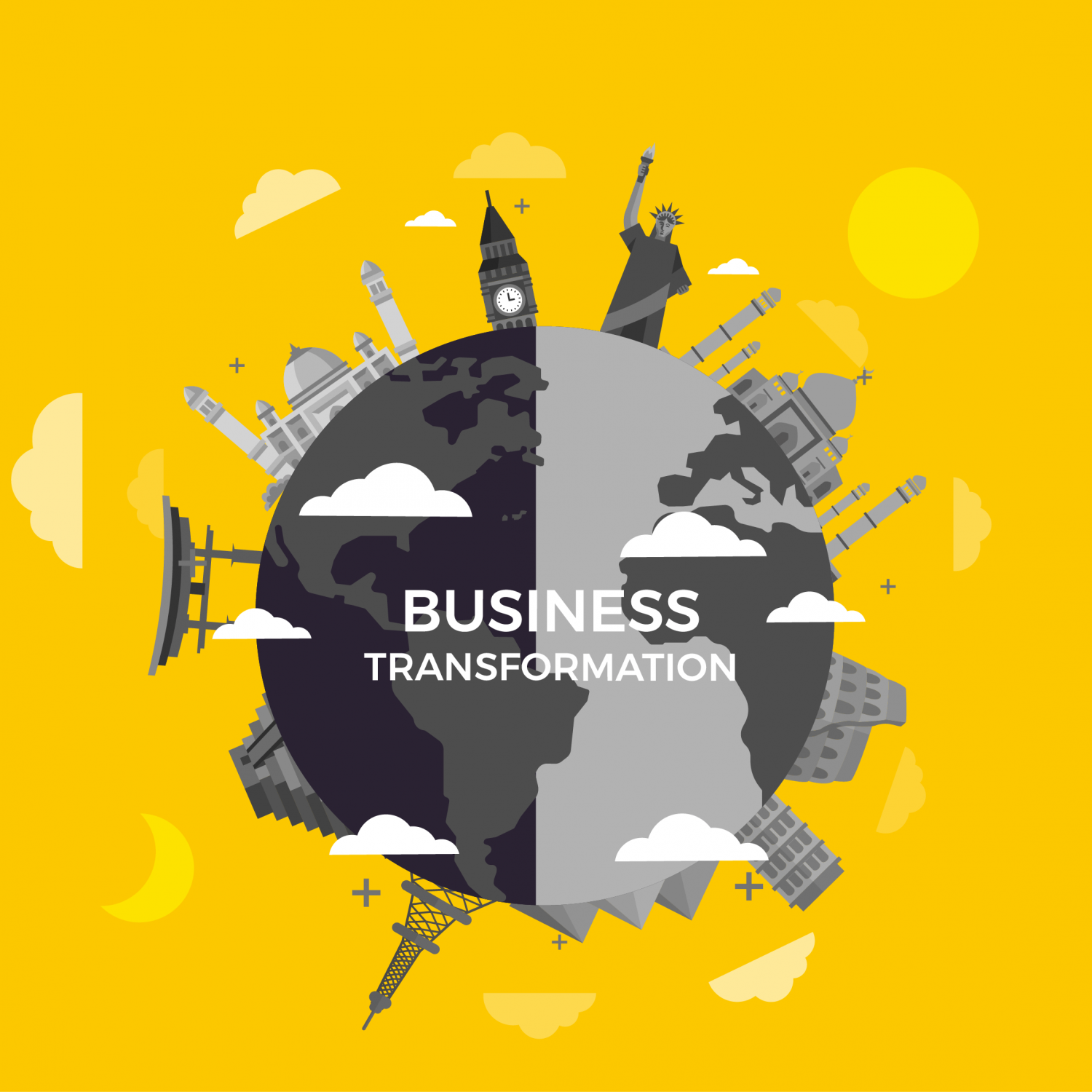 Vector Globe Design for Business Transformation