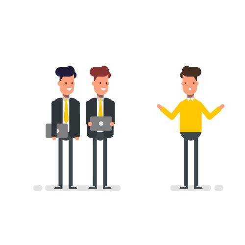 Experts Dicussing with Client Vector Image